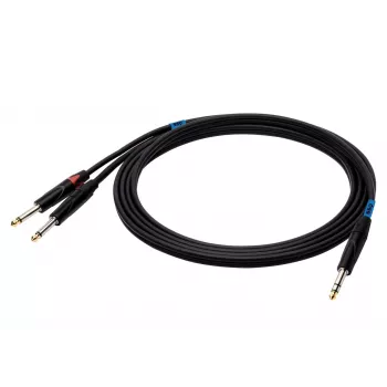 SSQ JSJM2 SS-1453 kabel jack stereo - 2x jack mono 2 m zwart