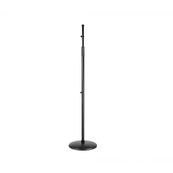 SSQ MS2 rechte microfoonstatief - zwart, 900-1600 mm, ronde gietijzeren voet