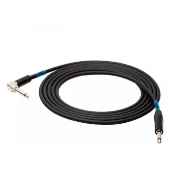 SSQ SS-1439 kabel jack mono - jack mono (90 graden haaks) 1 m zwart