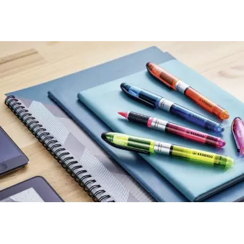 STABILO Navigator tekstmarker - 10-pack - kleuren assorti - beitelpunt - 1 mm fijn / 5 mm breed - inkt op waterbasis