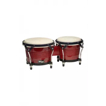 Stagg BW 200 CH houten bongo's met naturel vellen en verchroomde hardware