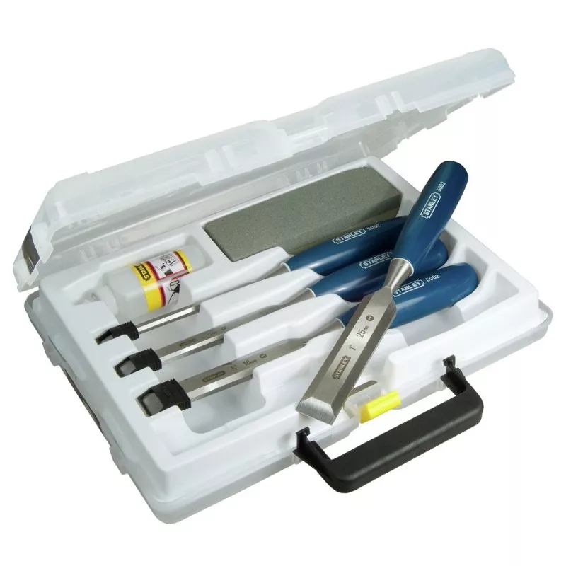 Stanley 5002 Series 6-delige houtbeitelset in kunststofkoffer