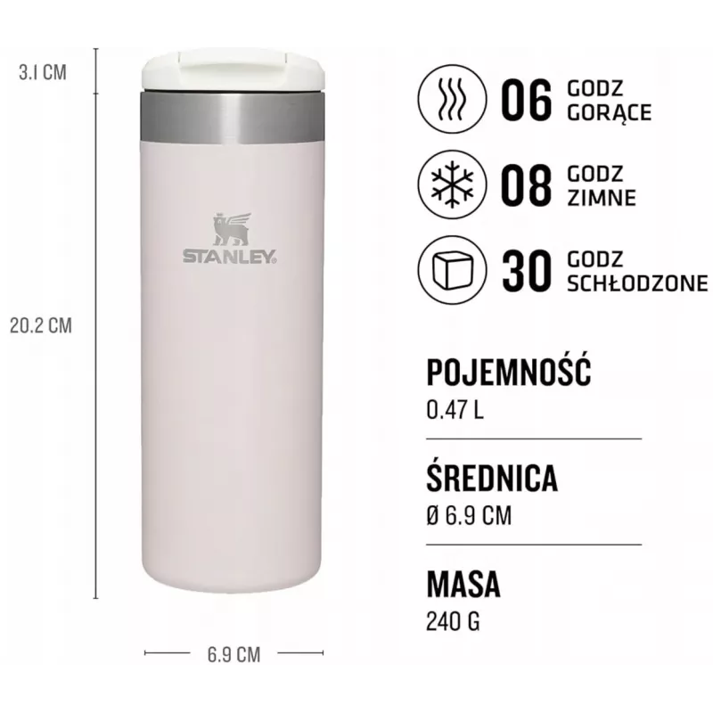 Stanley AeroLight Transit-beker 0,47L rozenkwarts metallic