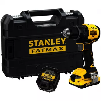 STANLEY accu-boor-/schroefmachine (SFMCD714D1T-QW), 18V (zwart/geel, Li-Ion accu 2,0 Ah, Pro-Stack koffer)