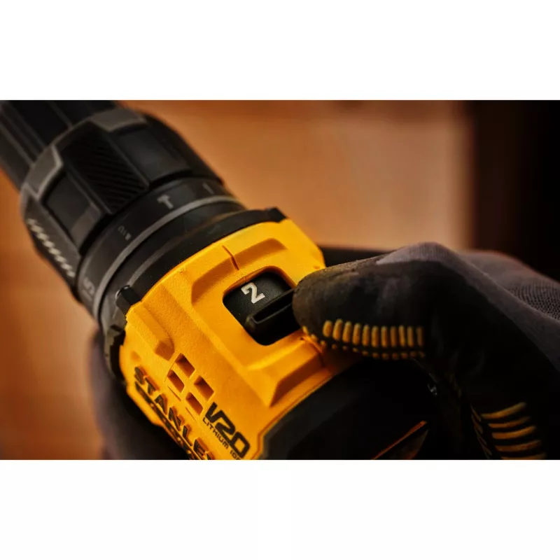 STANLEY Accu-klopboormachine (SFMCD716D1T-QW), 18V (Zwart/Geel, Li-Ion-accu 2.0Ah, Pro-Stack Case)