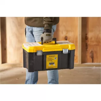 STANLEY Essential 19-inch gereedschapskist met organizers, zwart/geel