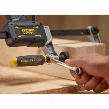 STANLEY FATMAX FMHT83008-0 Zware F-lijmklem 460 mm met snelspanfunctie, Zwart/Grijs/Geel