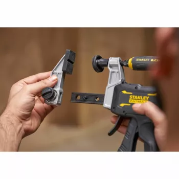 STANLEY FATMAX FMHT83008-0 Zware F-lijmklem 460 mm met snelspanfunctie, Zwart/Grijs/Geel