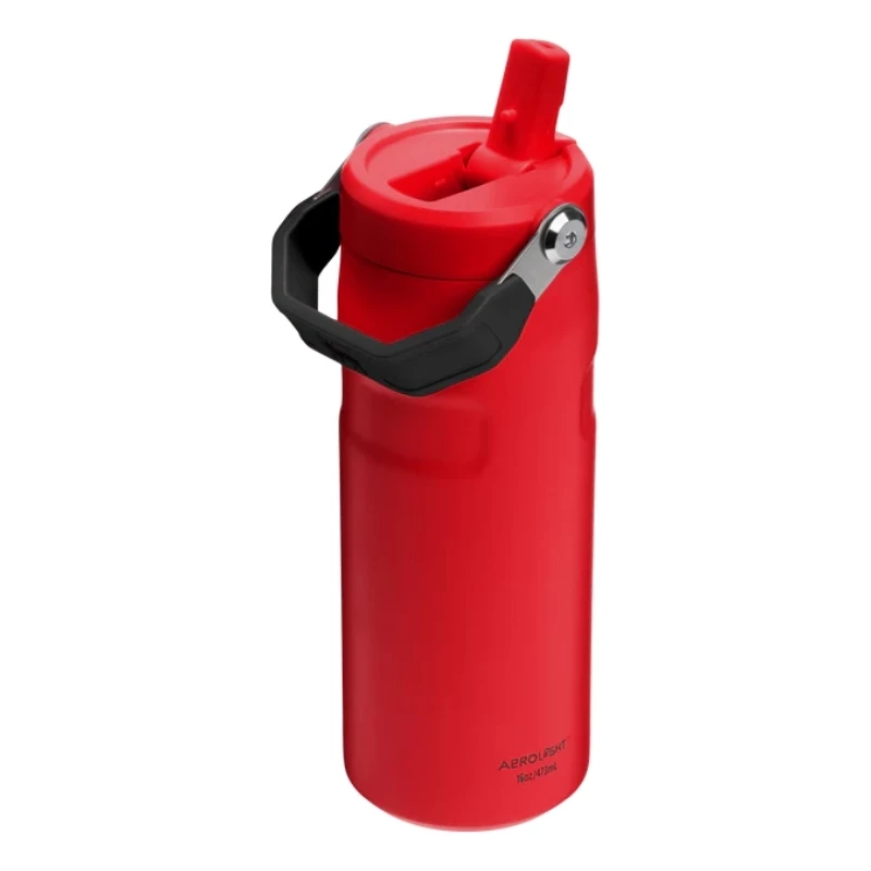 STANLEY IceFlow Bottle Flip Straw 2.0 0,47L donkerrode thermosfles met rietje