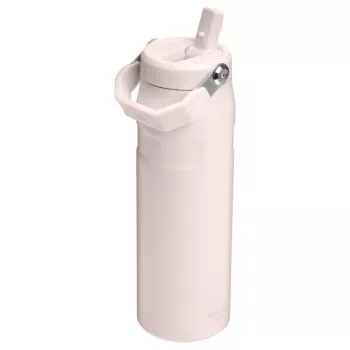 STANLEY IceFlow Bottle Flip Straw 2.0 0,71L lichtroze (Guava) - 24oz herbruikbare RVS drinkfles met flip-rietje deksel, dubbelwandig vacuüm geïsoleerd, lekvrij, BPA-vrij, vaatwasserbestendig