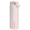 STANLEY IceFlow Bottle Flip Straw 2.0 0,71L lichtroze (Guava) - 24oz herbruikbare RVS drinkfles met flip-rietje deksel, dubbelwandig vacuüm geïsoleerd, lekvrij, BPA-vrij, vaatwasserbestendig