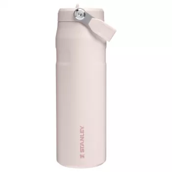 STANLEY IceFlow Bottle Flip Straw 2.0 0,71L lichtroze (Guava) - 24oz herbruikbare RVS drinkfles met flip-rietje deksel, dubbelwandig vacuüm geïsoleerd, lekvrij, BPA-vrij, vaatwasserbestendig