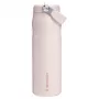 STANLEY IceFlow Bottle Flip Straw 2.0 0,71L lichtroze (Guava) - 24oz herbruikbare RVS drinkfles met flip-rietje deksel, dubbelwandig vacuüm geïsoleerd, lekvrij, BPA-vrij, vaatwasserbestendig