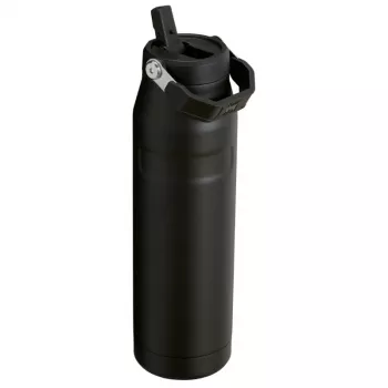 STANLEY IceFlow Bottle Flip Straw 2.0 1,06L zwarte thermosfles met rietje