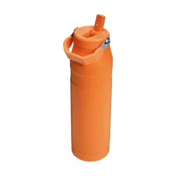 STANLEY IceFlow Bottle Flip Straw 2.0 1,06L oranje - lekvrije flip-strohulpdeksel, dubbelwandig vacuüm geïsoleerde RVS thermosfles