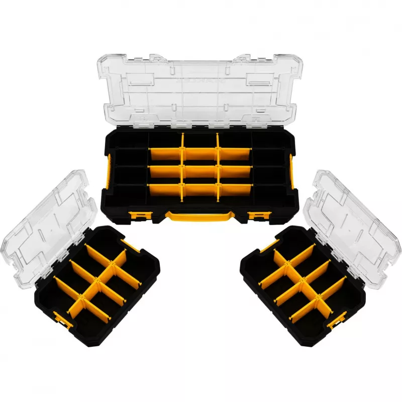 STANLEY PRO-STACK Organizerset 3-delig Zwart/Transparant
