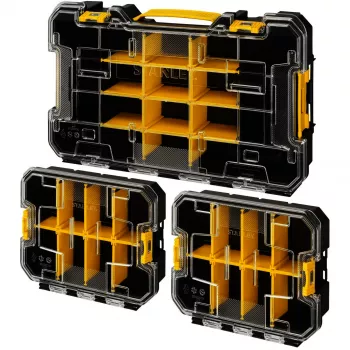 STANLEY PRO-STACK organizer set 3-delig zwart/transparant