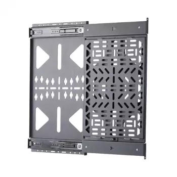 StarTech 1U uitschuifpaneel voor AV-componenten, 19-inch rackmontage, staal, zwart