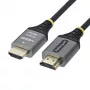StarTech.com 0,5 m Premium High Speed HDMI-kabel met Ethernet - 4K 30 Hz, HDMI-stekker naar HDMI-stekker, zwart & zilver