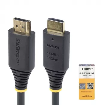 StarTech.com 1,5 m (4,9 ft) Premium Certified High Speed HDMI-kabel, 4K60Hz, zwart