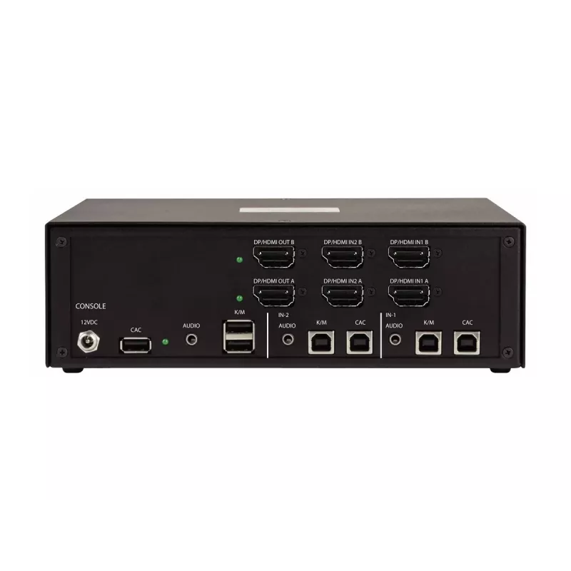 StarTech.com CK4-HP202C Beveiligde 2-poorts KVM-switch voor twee monitoren, HDMI/DisplayPort, 4K 60Hz, NIAP 4.0