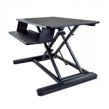 StarTech.com zit-sta bureauconverter met toetsenbordlade - 89 x 53 cm oppervlak - ergonomische in hoogte verstelbare sta-bureau-verhoger - geschikt voor 2 monitors - voorgemonteerd - zwart - 30 inch (76,2 cm) - 56 cm - 12,7 kg - 2,3 kg - rechthoekig