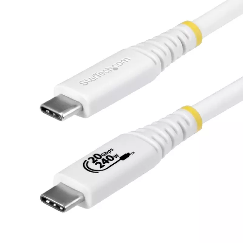 StarTech.com USB4 USB-C naar USB-C-kabel, 20 Gbps, 240W PD, 2 m, wit