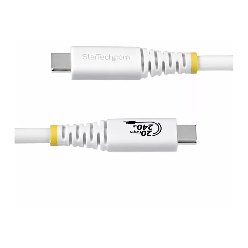 StarTech.com USB4 USB-C naar USB-C-kabel, 20 Gbps, 240W PD, 2 m, wit