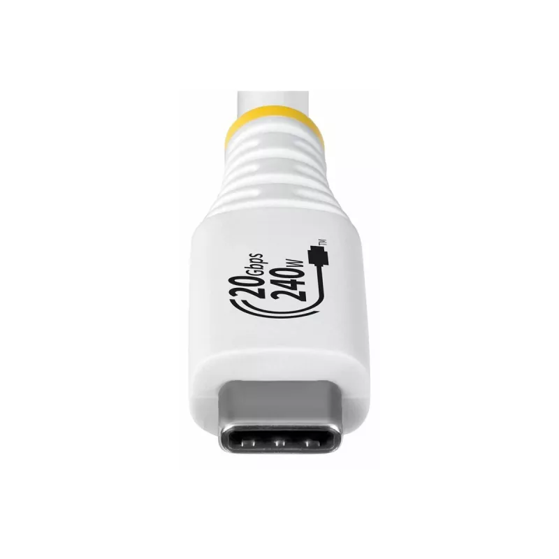 StarTech.com USB4 USB-C naar USB-C-kabel, 20 Gbps, 240W PD, 2 m, wit