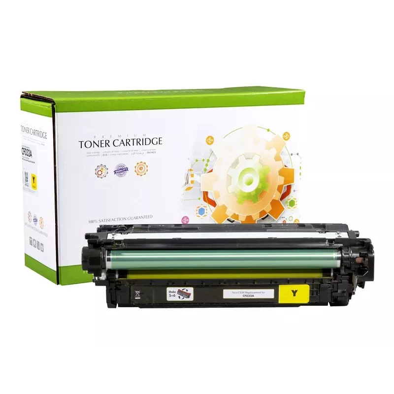 STATIC CONTROL STATIC tonerpatroon compatibel met HP CF032A geel gereviseerd 12.500 pagina's