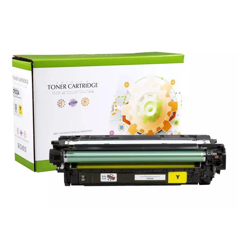 STATIC CONTROL STATIC tonerpatroon compatibel met HP CF032A geel gereviseerd 12.500 pagina's