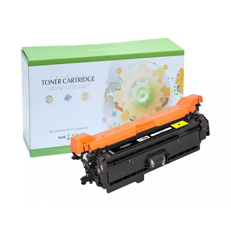 STATIC tonerpatroon compatibel met HP CE252A / Canon 2641B002 geel high yield 8.500 pagina's