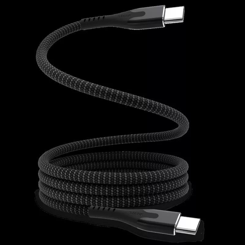 STATIK MagStack Pro Magnetische kabel USB-C naar USB-C 1m zwart