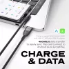 STATIK PowerPivot Pro Nylon gevlochten kabel, USB-C naar USB-C, 1m, zwart