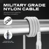 STATIK PowerPivot Pro Nylon gevlochten kabel, USB-C naar USB-C, 1m, wit