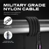 STATIK PowerPivot Pro Nylon gevlochten kabel, USB-C naar USB-C, 2m, zwart