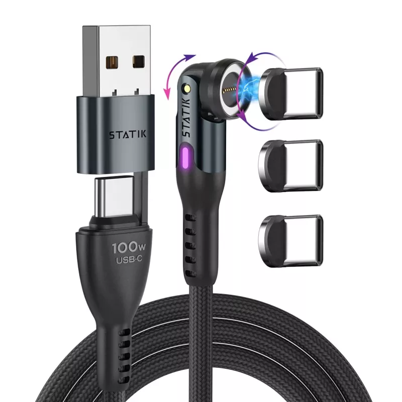 Statik 360 Pro kabel 2.0 USB-C Only; 1m, zwart