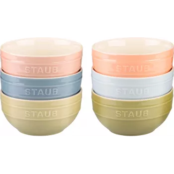 STAUB serveerset met 6 mini-schaaltjes 12 cm, meerkleurig