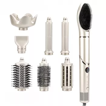 StayBeauty van Extralink M-17959L opvouwbare 8-in-1 hetelucht-styler met ionisatie, 1400W, 8 opzetstukken, styling-set