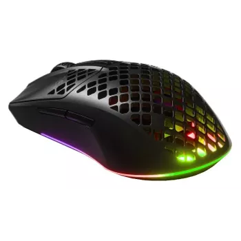 SteelSeries Aerox 3 draadloze optische gaming-muis - 18000 CPI, 80 mln. klikken, RGB, Onyx - Refurbished