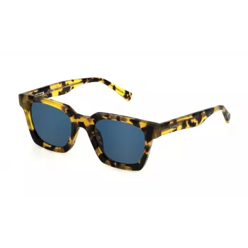 STING SST476-490781 unisex rechthoek zonnebril - grijze glazen - acetaat montuur