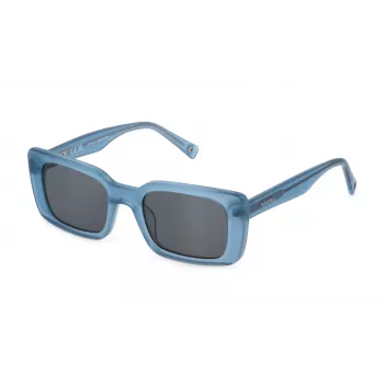 STING SST477-510939 Unisex zonnebril, zwart montuur, grijze glazen, 51/21/140 mm