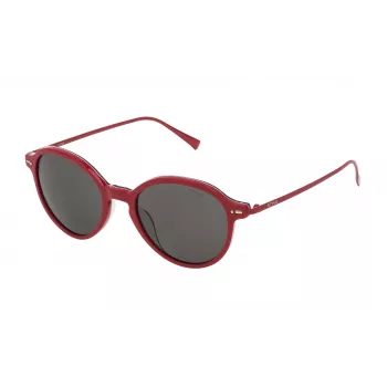 STING unisex zonnebril SST007510TA6 - zwart acetaat montuur, grijze polycarbonaatglazen, UV400-bescherming, 51 mm glasbreedte