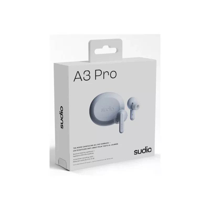 Sudio A3 Pro draadloze oordopjes, Bluetooth 5.4, Powder Blue