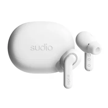 Sudio E4 Pro draadloze oordopjes, Bluetooth 6.0, Cloud White