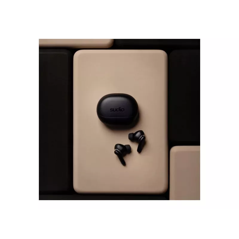 Sudio E4 Pro draadloze oordopjes, Bluetooth 6.0, Midnight Black
