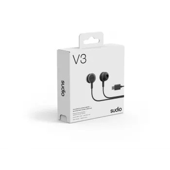 Sudio V3 draadloze in-ear-oordopjes met microfoon, USB-C-oplaadfunctie, Dusty Black