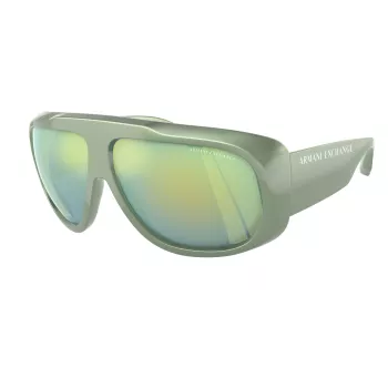 Zonnebril Armani Exchange unisex AX4143SU83542 rechthoekig volledig montuur kunststof zwart donkergrijs 67mm