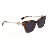 Longchamp dames zonnebril LO737S-239 havana bruin verloop 52mm