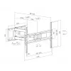 Sunne Full-Motion tv-muurbeugel 37-86 inch zwart 50 kg